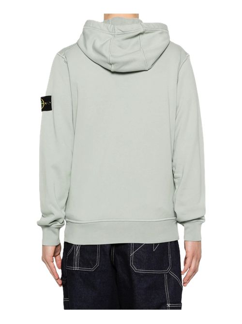 Stone IslandFelpa in cotone con zip e cappuccio verde Stone Island | L1S156100061S0051V0055
